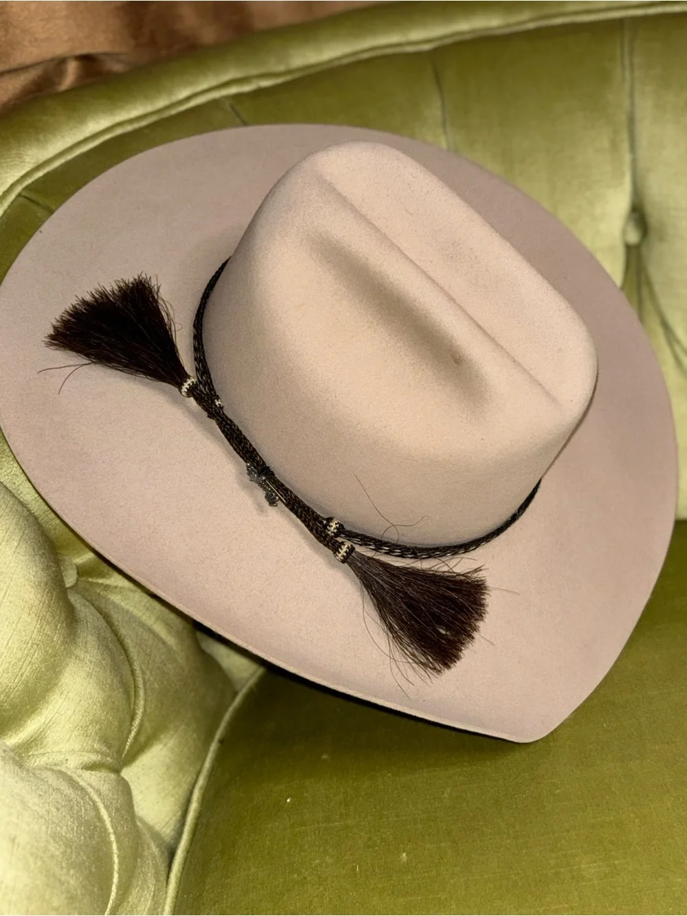 Wrangler Cowboy Western Hat, Black, Beaver, 6X Quality, Size 6 3/4 - Picture 14 of 15